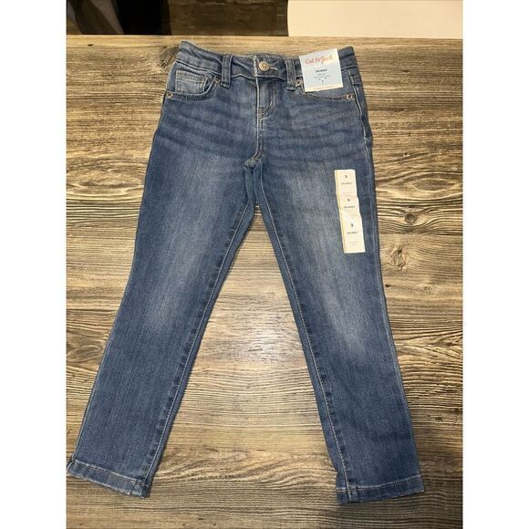Girls' Mid-Rise Ultimate Stretch Skinny Jeans - Cat & Jack Light Blue 5. NWT. L - Picture 1 of 9